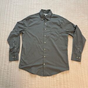 Peter Millar Men's Green Checkered Shirt